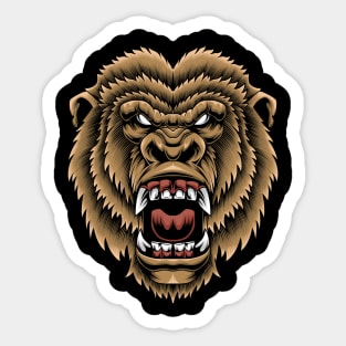 Gorilla Head Sticker